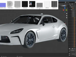 toyota gr 86 2022 with interior 3D Model