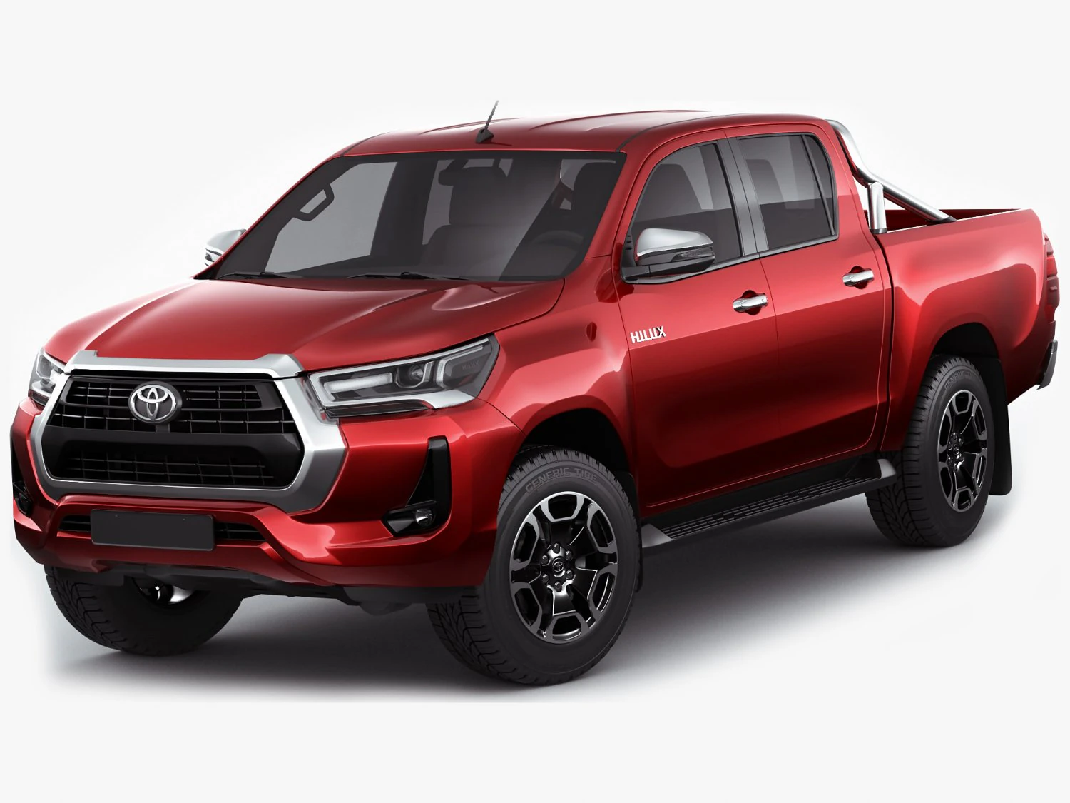 toyota hilux 2021 double cab 3D Model .c4d .max .obj .3ds .fbx .stl .blend 