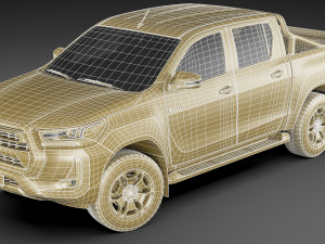 toyota hilux 2021 double cab 3D 모델