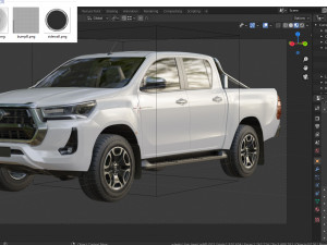 toyota hilux 2021 double cab 3D 모델
