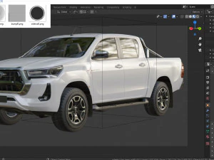 toyota hilux 2021 double cab 3D Model