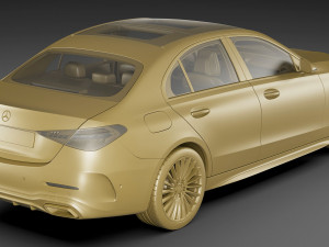 mercedes-benz c-class amg-line 2021 Modelo 3D