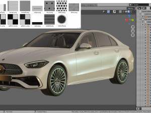 mercedes-benz c-class amg-line 2021 Modelo 3D