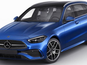 mercedes-benz c-class estate amg-line 2021 3D Модель