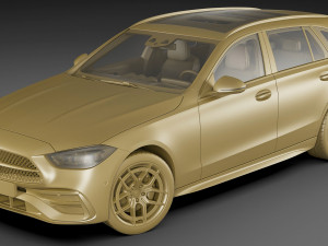 mercedes-benz c-class estate amg-line 2021 3D Модель