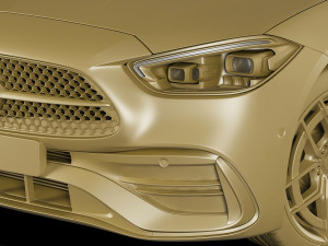 mercedes-benz c-class estate amg-line 2021 3D Модель