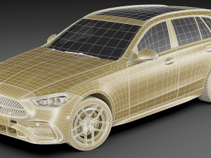 mercedes-benz c-class estate amg-line 2021 3D Модель