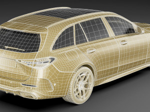 mercedes-benz c-class estate amg-line 2021 3D Модель
