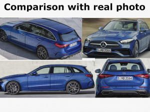 mercedes-benz c-class estate amg-line 2021 3D Модель