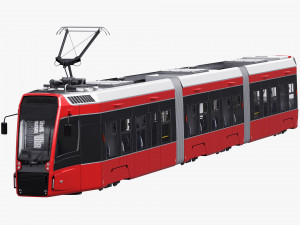 modern tram streetcar 3D Model