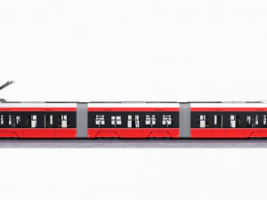 modern tram streetcar 3D Model