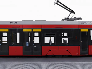 modern tram streetcar 3D Model