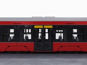modern tram streetcar Modelo 3D