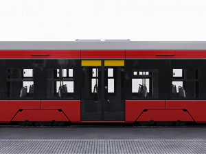 modern tram streetcar 3D Model