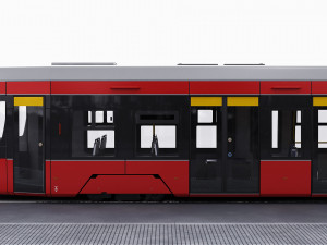 modern tram streetcar Modelo 3D
