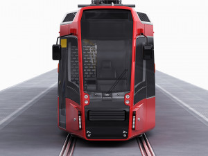 modern tram streetcar Modelo 3D