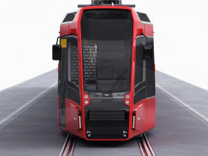 modern tram streetcar 3D Model