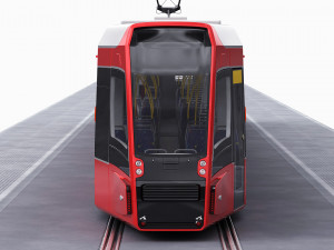 modern tram streetcar Modelo 3D