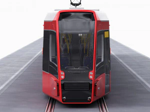 modern tram streetcar 3D Model