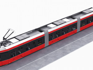 modern tram streetcar Modelo 3D