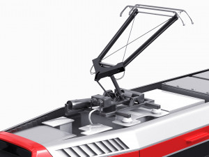 modern tram streetcar Modelo 3D