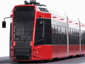modern tram streetcar 3D Model
