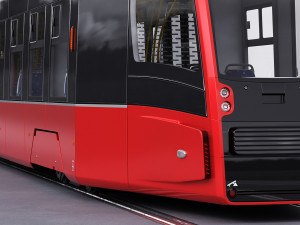 modern tram streetcar Modelo 3D