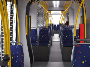 modern tram streetcar Modelo 3D