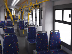 modern tram streetcar Modelo 3D