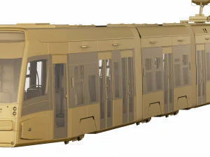 modern tram streetcar 3D Model