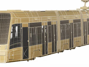 modern tram streetcar 3D Model