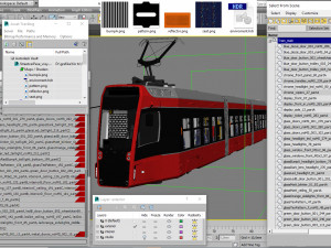 modern tram streetcar Modelo 3D