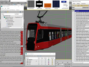 modern tram streetcar 3D Model