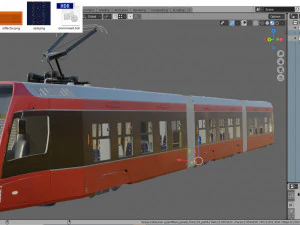 modern tram streetcar 3D Model