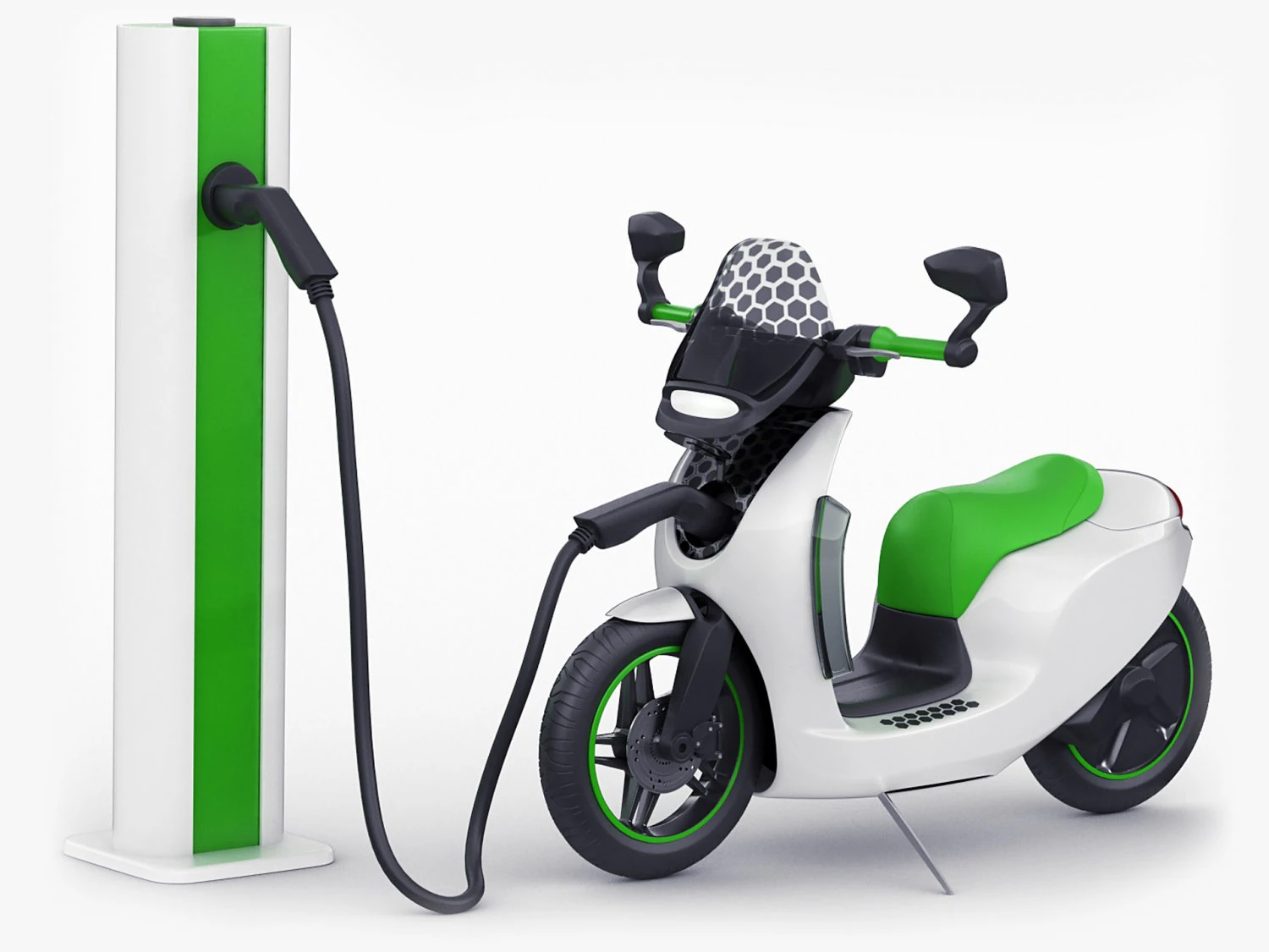generic electric scooter 3D Model .c4d .max .obj .3ds .fbx .stl .blend 