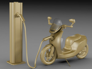 generic electric scooter 3D 模型