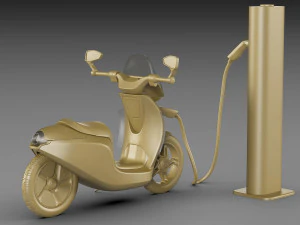 generic electric scooter 3D Model