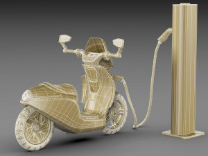 generic electric scooter 3D 模型