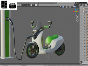 generic electric scooter 3D 模型
