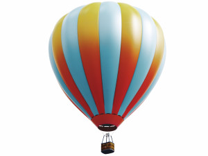 hot air balloon model Modello 3D