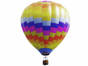 hot air balloon model Modello 3D