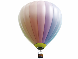 hot air balloon model Modello 3D