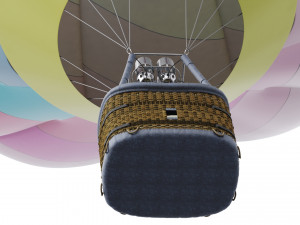 hot air balloon model Modello 3D