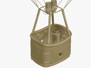 hot air balloon model Modello 3D