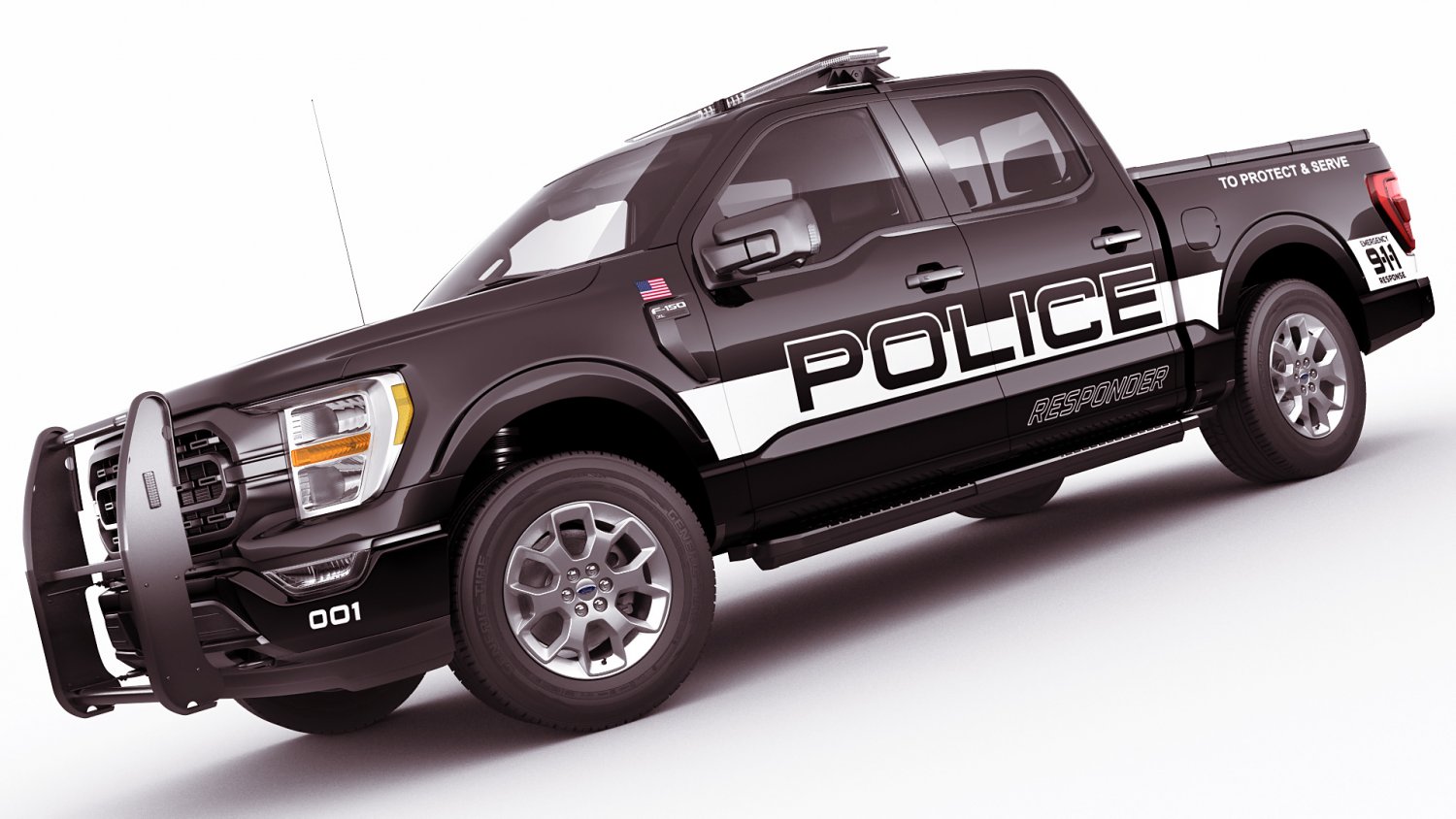 pick-up f-150 police responder 2021 3D Model in SUV 3DExport