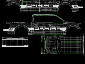 pick-up f-150 police responder 2021 3D Model