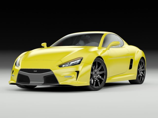 concept coupe 3D Model .c4d .max .obj .3ds .fbx .stl .blend 