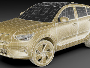 volvo c40 recharge 2022 3Dモデル