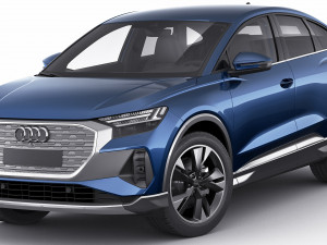 audi q4 e-tron sportback 2022 standard and s-line 3D Модель