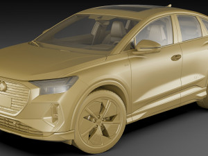 audi q4 e-tron sportback 2022 standard and s-line 3D Модель